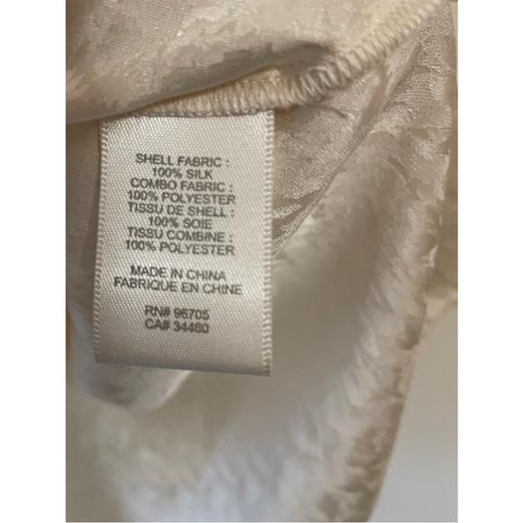 Rebecca Taylor 100% Silk Cream Lightweight Blouse 2 - Picture 4 of 5